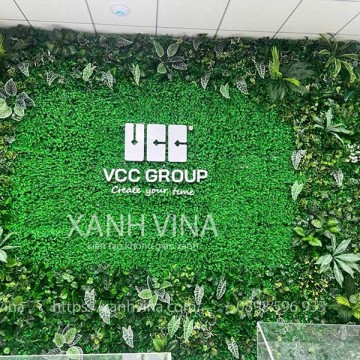 Thi công tường cây giả cho tập đoàn VCC GROUPP